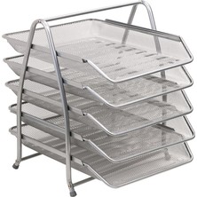  bafix evrak rafı metal perforeli 5 katlı gri mer9207g