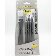Belirtilmemiş Bafix Fırça Seti Gri (1,2,6,8,10,12) 6 Lı Fır0002