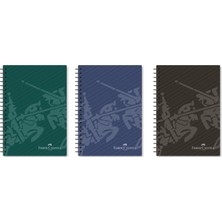  faber-castell defter spiralli plastik kapak klasik defter 80 yaprak kareli (3 lü paket) 5075000498000