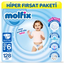 Molfix Kanal Teknolojisi Hiper Fırsat Paketi 6 Beden Extra Large 128 Adet