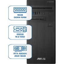 Asus Expertcenter D5 Tower D500TD I5 12400 16GB Ddr4 2tb M.2 SSD Rtx A1000 8gb W11P Desktop