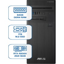 Asus Expertcenter D5 Tower D500TD I5 12400 64GB Ddr4 1tb M.2 SSD Rtx A2000 Ada 16GB W11P Desktop