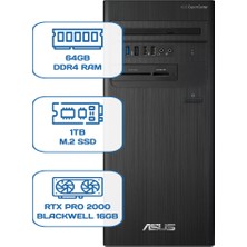 Asus Expertcenter D5 Tower D500TD I5 12400 64GB Ddr4 1tb M.2 SSD Rtx Pro 2000 Blackwell 16GB W11P Desktop