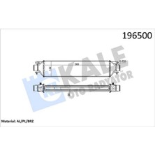 Kale Mixdepo Turbo Radyatörü Intercooler Linea 1.4jtd 580X132X50 Al Al Sistem