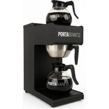 Portabianco RFKX2P Filtre Kahve Makinesi Çift Cam Potlu, Siyah