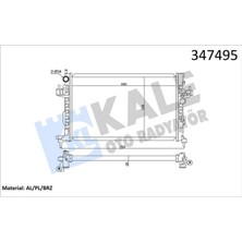 Kale Mixdepo Su Radyatörü Opel Corsa C-Combo-Tigra 1.3 1.7 Cdti 03 - mt Ac Brazing 600X348X26 13100381-24466780-93177424-93177593