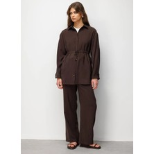 Mizalle Kahverengi Kadın Tunik M2MZ1030210247