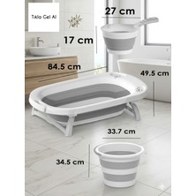 Empressco Biodata Katlanır Bebek Banyo Küveti Seti Ayaklı Bebek Yıkama Küveti+Katlanır Kova+Maşrapa Banyo Seti - Fiyatı, Yorumları