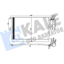 Kale Mixdepo Klima Radyatörü Kondenseri Vectra B 95-02 Al/al 625X370X20