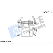 Kale Mixdepo Intercooler Nissan X-Trail 1.6dci 1.6dci 4x4 13- Brazing 282X223.5X62 Turbo Radyatörü