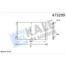 Kale Mixdepo Klima Radyatörü Kondenseri Opel Insignia A 08-17 1.6 Xer-Let 1.6-2.0 Cdti Brazing Al-Al 647 X38 2X12