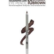 Alix Avien Suya Dayanıklı Kalıcı Holografik Işıltılı Göz Kalemi -Holographic Eye Pencil 10 Multichromatic Brown