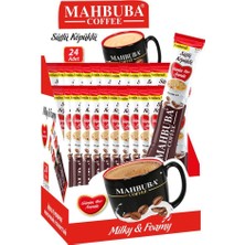 Mahbuba 3ü1 Arada Sütlü Köpüklü Hazır Kahve 24X18GR Yumuşak Lezzetli Türkiye Menşeli