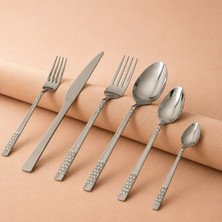 Gökdil Hasır Desenli 72 Parça 12 Kişilik Çelik Çatal&kaşık&bıçak Takımı