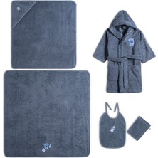 Empressco Altınbaşak Lindo Bebek Banyo Seti %100 Pamuk Bebek Temalı Nakışlı Indigo (5 Parça) Set Indigo - Fiyatı, Yorumları
