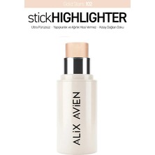 Alix Avien Parlak Işıltılı Nemlendirici Krem Stick Aydınlatıcı - Stick Highlighter 102 Gold Stars