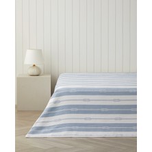 English Home Orvin Tek Kişilik Pike 150X220 cm Pamuk Açık Mavi Desenli 1 Parça