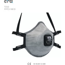 Era 7210 FFP2 Aktif Karbon Ventilli Solunum Koruyucu 10'lu Kutu Yüksek Koruma Sağlar