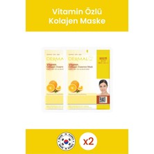 Dermal Aydınlatıcı, Sıkılaştırıcı, Arındırıcı Vitamin Özlü Kolajen Maske Seti 2 Adet