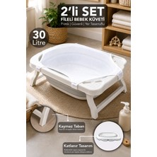 Empressco Meleni Baby Katlanır Bebek Küveti - Akordiyon Kaymaz Taban Çocuk Banyo Küveti Gri File Hediyeli - Fiyatı, Yorumları