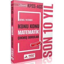 Anla Kazan Yayınları Paraf Akademi 2026 Kpss Meb-Ags Lisans Matematik Çıkmış Sorular Son 10 Yıl Konu Konu Çözümlü Paraf Akademi Yayınları