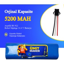Ümit Maker Arçelik Rs 922 Robot Süpürge 5200 Mah Batarya