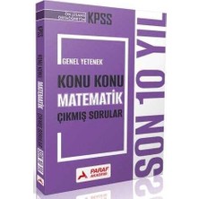 Paraf Akademi 2026 Kpss Lise Ortaöğretim Ön Lisans Matematik Çıkmış Sorular Son 10 Yıl Konu Konu Çözümlü Paraf Akademi Yayınları