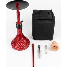 Meka Shısha Nargile Takımı Taşıma Çantalı Orta Boy Kilitli Sistem Tam Set  ( Çantalı Nargile Seti )