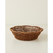 English Home Roselle Plastik Rattan Sunumluk 25X6,5 cm Kahverengi