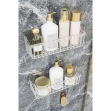 Odea 2'li Yapışkanlı Banyo Rafı - Düzenleyici Organizer