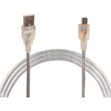 kzy mobilyal Powermaster iPod Şarj Aleti Kablosu 5 Pin Geniş 1.5 Metre Şeffaf