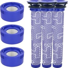 Odea Dyson V8 V7 Için Filtre, Dyson V8 V7 Animal Motorhead Absolute Cordless Elektrikli Süpürge Için Yedek Filtre ve Ön Filtre, 3 Motor Sonrası Filtre ve 3 Ön Filtre, Yedek Filtre, Temizleme Fırçası ile