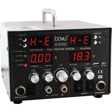 Baku BK-8305D Isı Ayarlı+Üflemeli+Güç Kaynak Adaptörlü Dıgıtal Havya  (3ü Bir Arada)