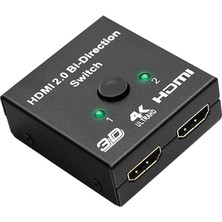kzy mobilyal Powermaster PM-19903 Çift Yönlü 2 Port HDMI Splitter Çoklayıcı Birleştirici Switch