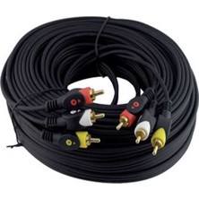 Elektromer PowerMaster PM-11587 3 RCA TOS 20 Metre Kablo Video Audio Stereo Ses