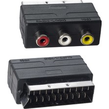 Elektromer Scart Adaptör In Mini  PM-2067 (Scart Erkek-Rca Dişi Ara Adaptör)