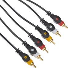 Powermaster PM-11954 3 Rca Tos 5 Metre Kablo Video Audio Stereo Ses