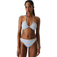 Penti Santorini Etnik Desenli Dokulu Bandeau Bikini Üstü