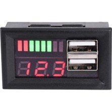 Temiz Pazar 12V Akü Kapasite Göstergesi - 5V 2A USB Çıkışlı