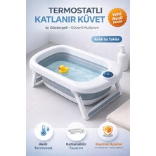 Empressco Lirazon Termometreli Katlanır Bebek Küveti Kaymaz Ayaklı Dokunmatik Ekranlı Yenidoğan Banyo Küveti 45L - Fiyatı, Yorumları