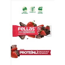 Fellas Yüksek Protein Bar - Çilekli (45 g) x 12 Adet