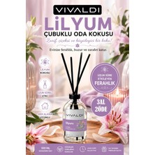 Vivaldi Home Lilyum Çiçeği Çubuklu Oda Kokusu 100 ml | Zarif & Kalıcı Ortam Kokusu