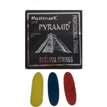 Pyramid 0.18 Kısa Sap Bağlama Teli Mızrap (Tezene) Hediye Almanya Menşeli Kaliteli Set