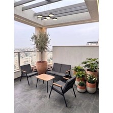 Dekoroom's Duru 2-1-1 Bahçe Balkon Mobilyası,cafe Mobilyası , Çay Seti