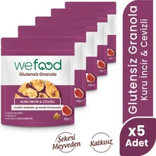 Wefood Glutensiz granola Kuru İncir & Cevizli 60 gr 5'li