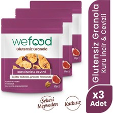 Wefood Glutensiz Granola Kuru İncir & Cevizli 60 gr 3'Lü