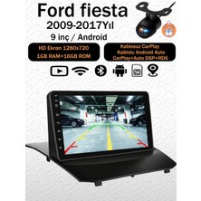 Ford Fiesta 2009-2017 Uyumlu Tesla Ekran Android 14 Multimedya Navigasyon Kablosuz Carplay Android Auto Kameralı Conio 1gb Ram 16GB