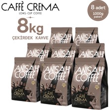 Anisah Coffee Caffè Crema Çekirdek Kahve | 8x1000GR | %100 Arabica