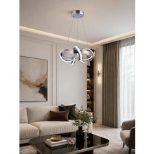 Gusto Lighting Hera Modern Krom LED Sarkıt Avize,3 Renk Yanabilen Modern Avize,salon LED Avize