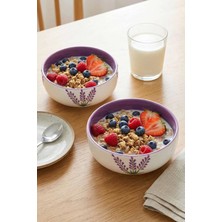 Evanilife Lavira Modeli El Yapımı Orta Boy Seramik Salata Kasesi - Diyet Bowl